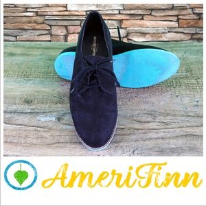 Black Oxfords with Turquoise Sole